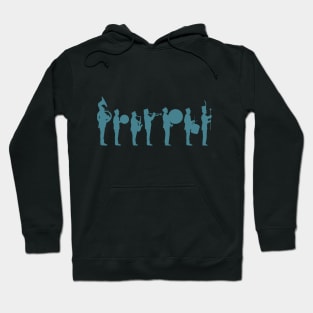 Marching band blue-green Hoodie